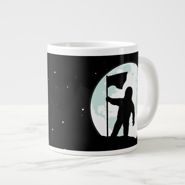Astronaut Silhouette Jumbo Mugg (Framsida höger)