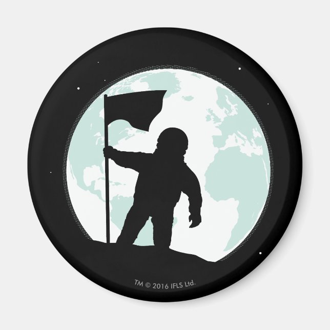 Astronaut Silhouette Magnet (Framsidan)
