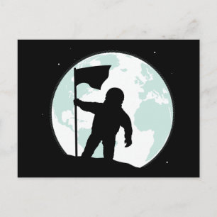 Astronaut Silhouette Vykort