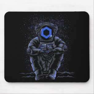 Astronaut Sitta Chainlink LINK Coin to Måne Musmatta