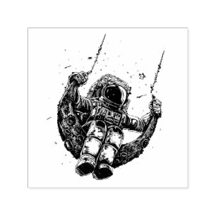 Astronaut Självfärgande Stämpel