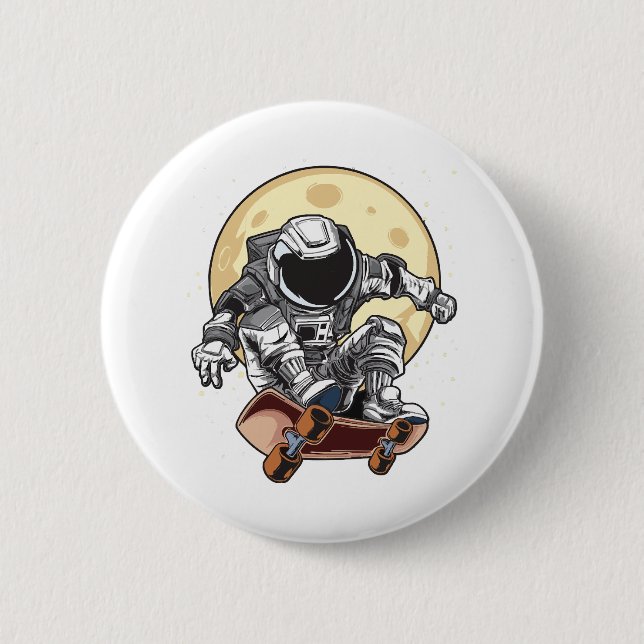 Astronaut Skate Knapp (Framsida)