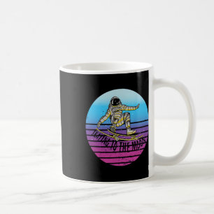 Astronaut Skateboard Rymdtrick Rörelse Futurism Kaffemugg