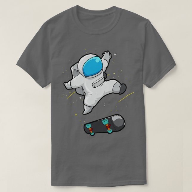 Astronaut Skateboard Skateboarding T Shirt (Design framsida)