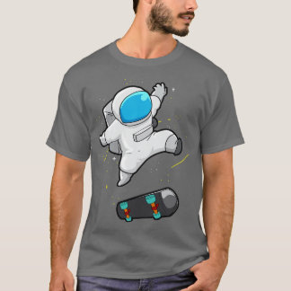 Astronaut Skateboard Skateboarding T Shirt