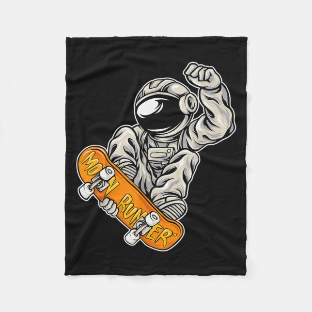 Astronaut Skateboarder, Skateboarding Lover, Astro Fleecefilt (Framsidan)