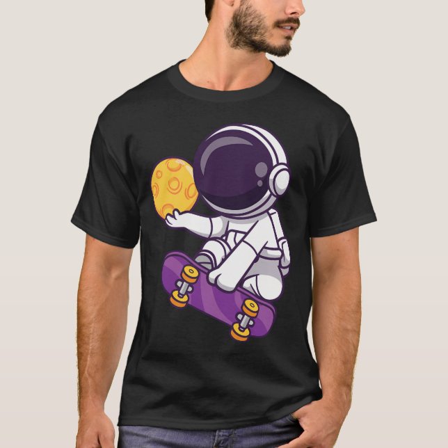 Astronaut Skater T Shirt (Framsida)