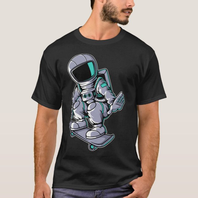 Astronaut Skater T Shirt (Framsida)