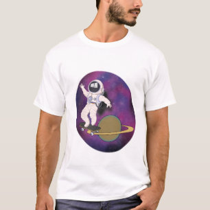 Astronaut Skating in Space T Shirt