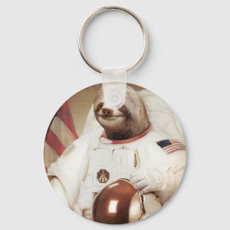 astronaut sloth nyckelring