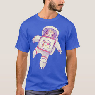Astronaut Sloth Teckning T Shirt
