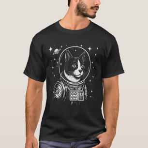 Astronaut Smoking Katt Rymd Galax Kattälskare T Shirt