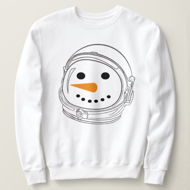 Astronaut Snögubbe Sweatshirt - Fin jul T Shirt (Design framsida)