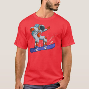 Astronaut Snowboarding in Space T Shirt