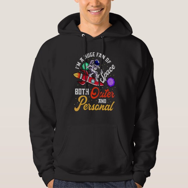 Astronaut Solplaneter Astronomi  Rymden Hoodie (Framsida)