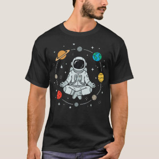 Astronaut Solsystem Planet Galax Astronomi T Shirt