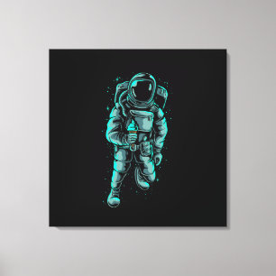 Astronaut som äter glass Sträckt Canvas Print