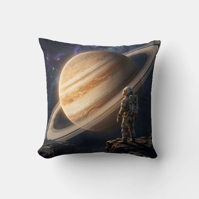 Astronaut som betraktar Saturnus Kudde (Framsida)