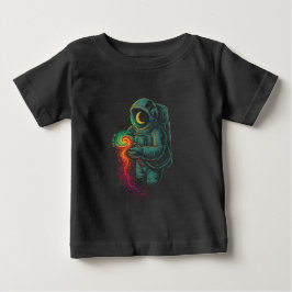 Astronaut som håller en kosmisk spiral t shirt