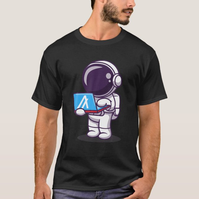 Astronaut som köper Biljett till Måne med ALGO Alg T Shirt (Framsida)
