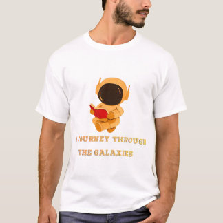 Astronaut som läser rymd-t-shirt t shirt