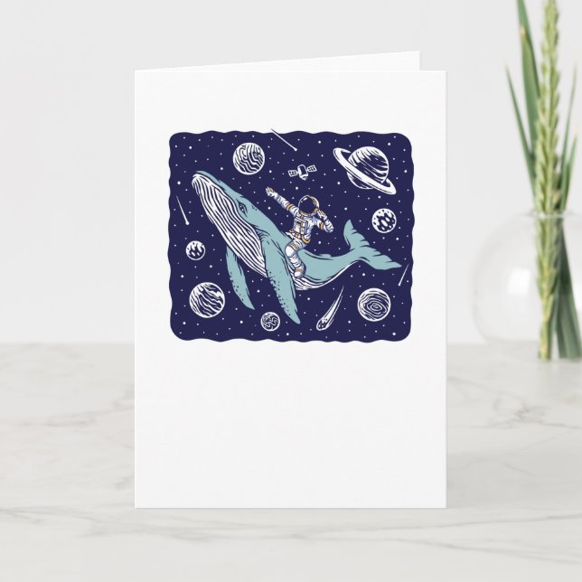 Astronaut som rider en val kort (Framsida)