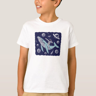 Astronaut som rider en val t shirt