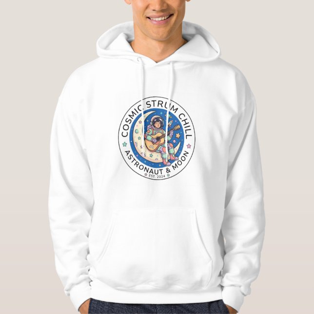 Astronaut som spelar gitarr hoodie (Framsida)