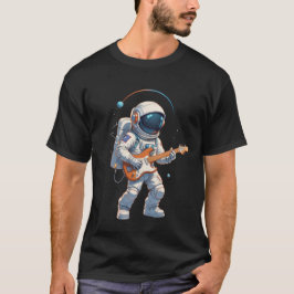 astronaut som spelar gitarr t shirt