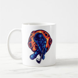 Astronaut som spelar golf kaffemugg