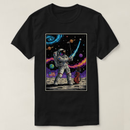 Astronaut som spelar golf t shirt