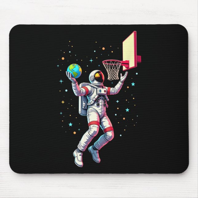 Astronaut som spelar Sketll-planeter yttre rymden  Musmatta (Framsidan)