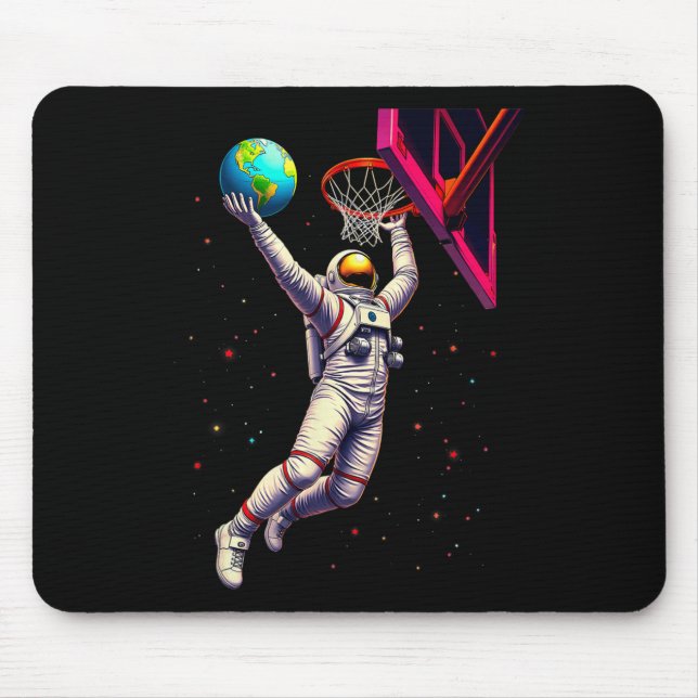 Astronaut som spelar Sketll-planeter yttre rymden  Musmatta (Framsidan)