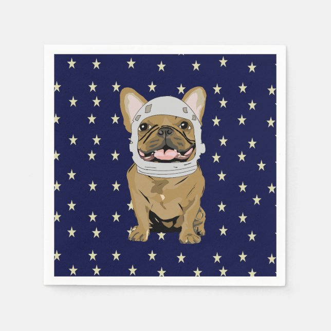 Astronaut söt hund pappersservett (Framsidan)
