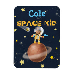 👨 🚀 Astronaut söta rymdtema Anpassnings Magnet