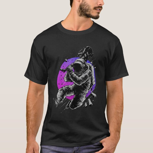 Astronaut Spacaced Out Aesthetic Vaporwave Space G T Shirt (Framsida)