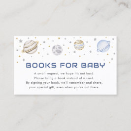 Astronaut Space Baby Shower Bokar för Baby Card Visitkort