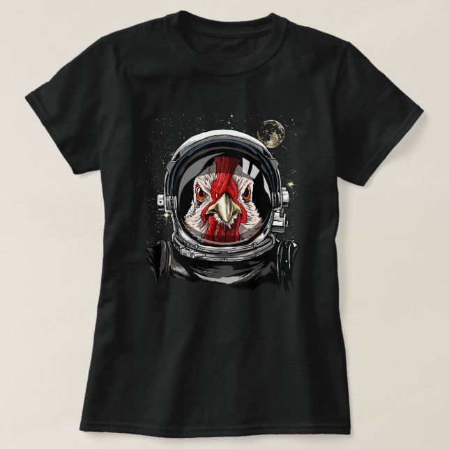 Astronaut Space Exploration Astronom Chick T Shirt (Design framsida)