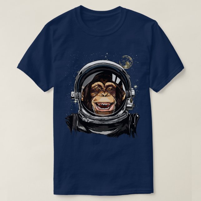 Astronaut Space Exploration Astronomy Älskare T Shirt (Design framsida)