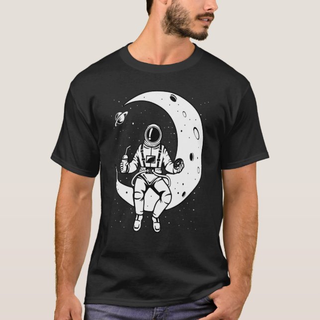 Astronaut Space Exploration Rockets Science T Shirt (Framsida)