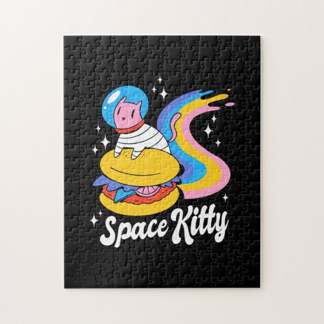 Astronaut Space Katt Pussel (Vertikal)