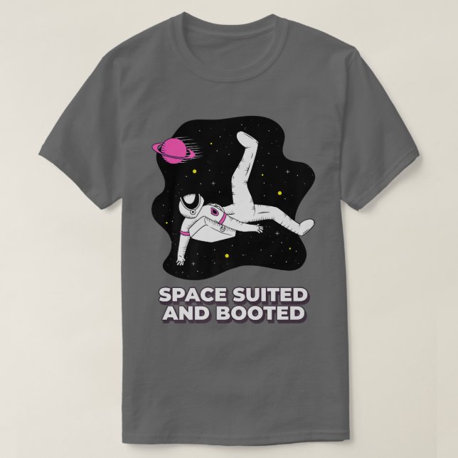 Astronaut Space Kostym, Space Walker, Suited and B T Shirt (Design framsida)