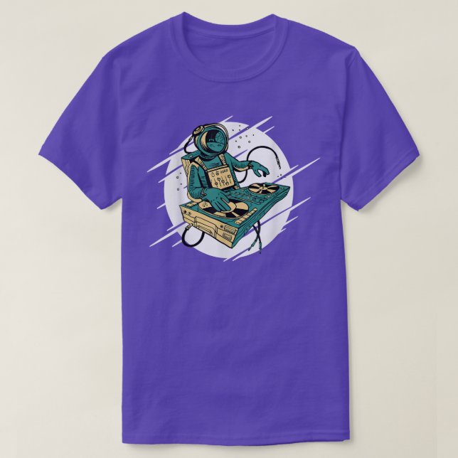 Astronaut Space Music Dj T-Shirt (Design framsida)