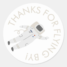 Astronaut Space Party Tack Favoritmärke Runt Klistermärke