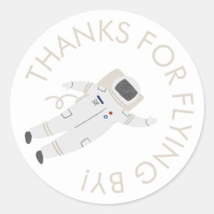 Astronaut Space Party Tack Favoritmärke Runt Klistermärke