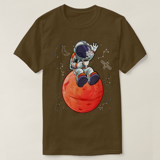 Astronaut Space Planets Spaceships T-Shirt (Design framsida)
