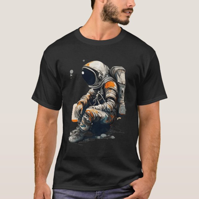 Astronaut Space Science Scientists T Shirt (Framsida)
