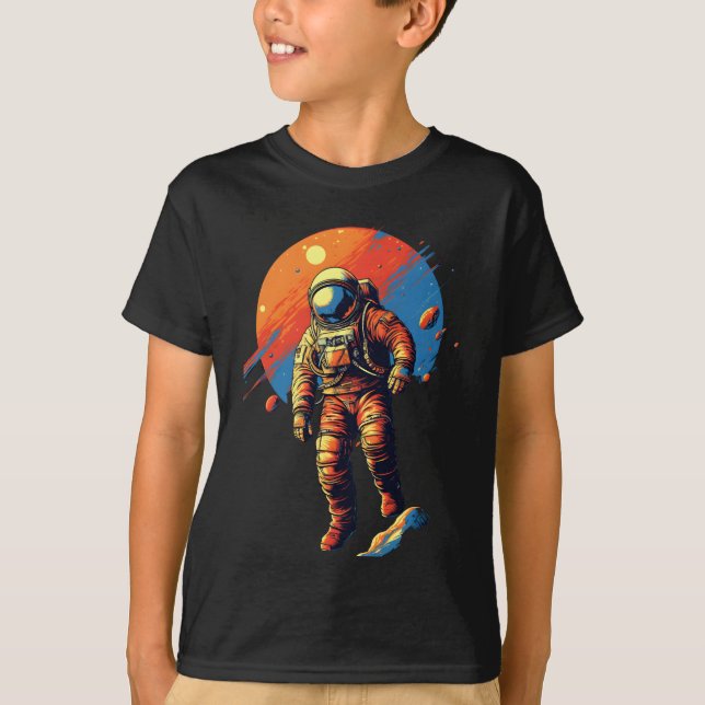 Astronaut Space Shirt för barn T (Framsida)