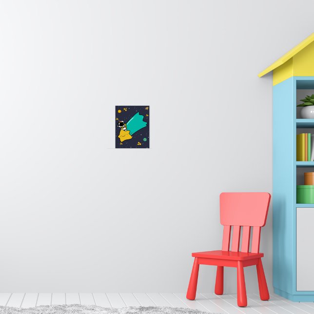 Astronaut Space Tecknad Poster (Barnkammare 1)