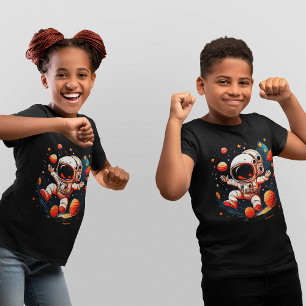 Astronaut Space Tecknad T Shirt
